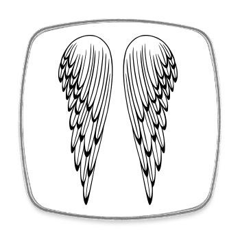 Angel wings, guardian angel, wings. - Square fridge magnet - white - Front