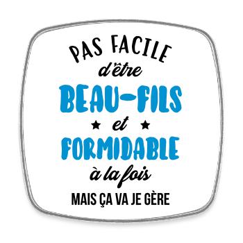 belle-fille / beau-fils / beau fils / belle fille - Magnet carré - blanc - Devant