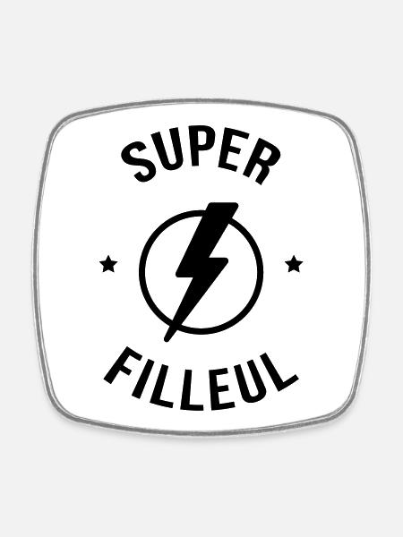 Filleul Filleule Baptême Parrain Marraine - Square fridge magnet - white