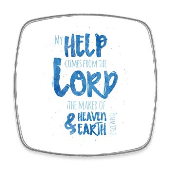 My Help Comes From The Lord - Viereckiger Kühlschrankmagnet - Weiß - Vorne