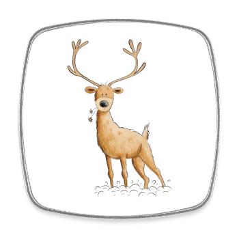 Deer deer hunting hunter gift - Square fridge magnet - white - Front