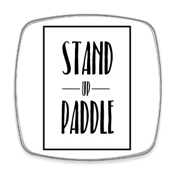 Stand up Paddle Sup Surf Sport - Viereckiger Kühlschrankmagnet - Weiß - Vorne