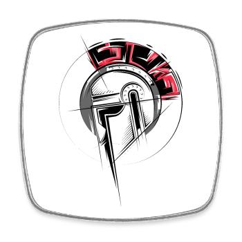 Gladiateur Illustration Combattant Casque Romains icône - Magnet carré - blanc - Devant