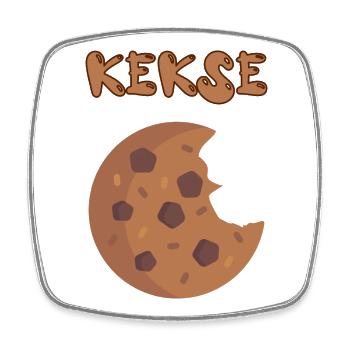 Cookie Motif - Square fridge magnet - white - Front