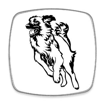 Leonberger - Square fridge magnet - white - Front