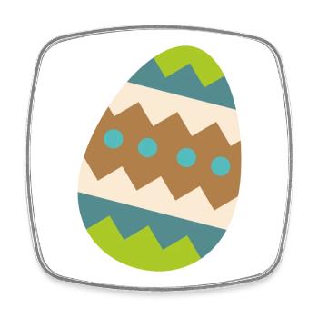 Easter egg - Square fridge magnet - white - Front