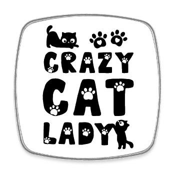 Chat Chats - Magnet carré - blanc - Devant
