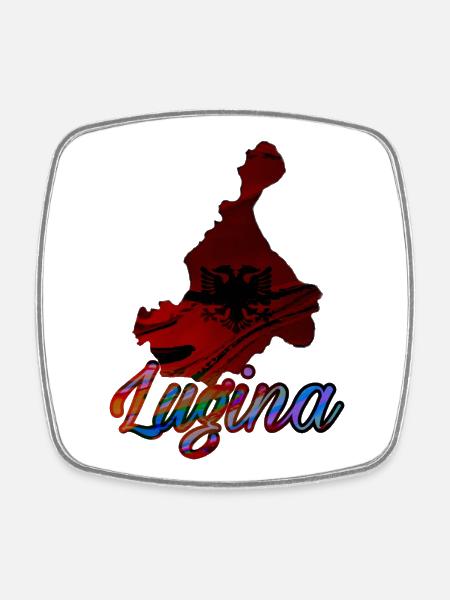 Lugina - Magnet carré - blanc