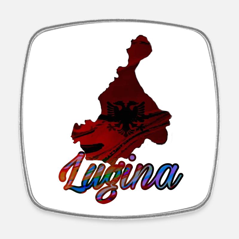 Lugina - Viereckiger Kühlschrankmagnet - Weiß