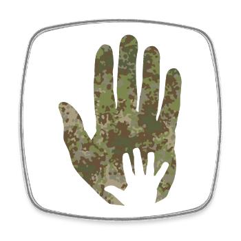 Multitarn Tarn Baby Hand in Hand - Viereckiger Kühlschrankmagnet - Weiß - Vorne