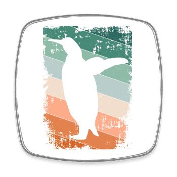 Pinguin Pinguine - Viereckiger Kühlschrankmagnet - Weiß - Vorne