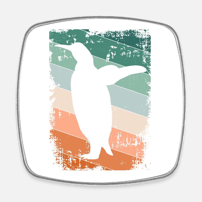 Penguin Penguins - Square fridge magnet - white
