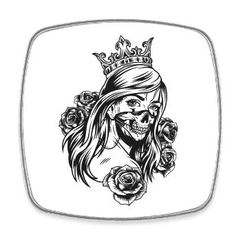 Queen Kopf (Partnermotiv) - Viereckiger Kühlschrankmagnet - Weiß - Vorne
