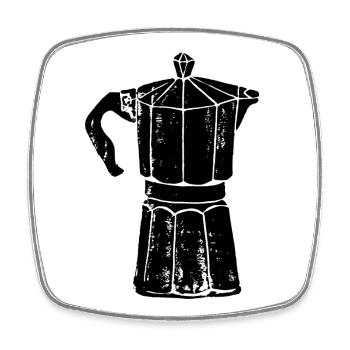 Coffee – But first coffee - Square fridge magnet - white - Front