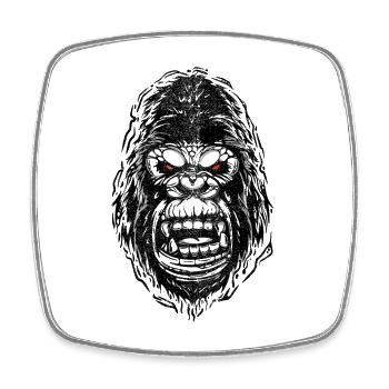 broken gorilla - Square fridge magnet - white - Front
