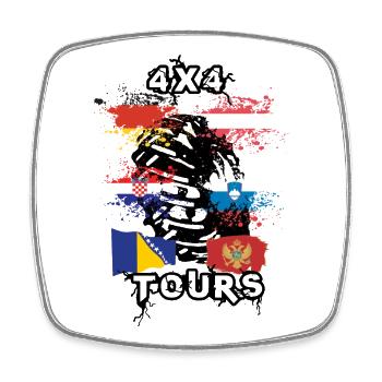 Offroad Country Tour - Square fridge magnet - white - Front
