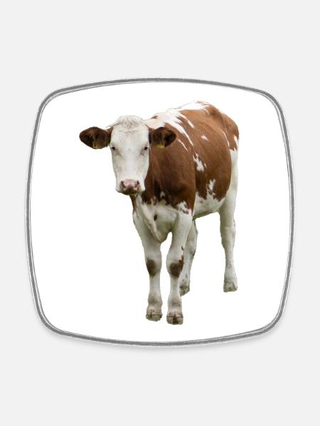 Cow - Square fridge magnet - white