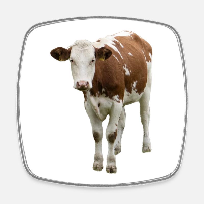 Cow - Square fridge magnet - white