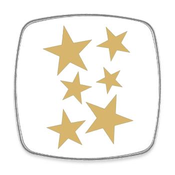 stars - Square fridge magnet - white - Front