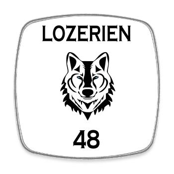 Lozerian - Viereckiger Kühlschrankmagnet - Weiß - Vorne
