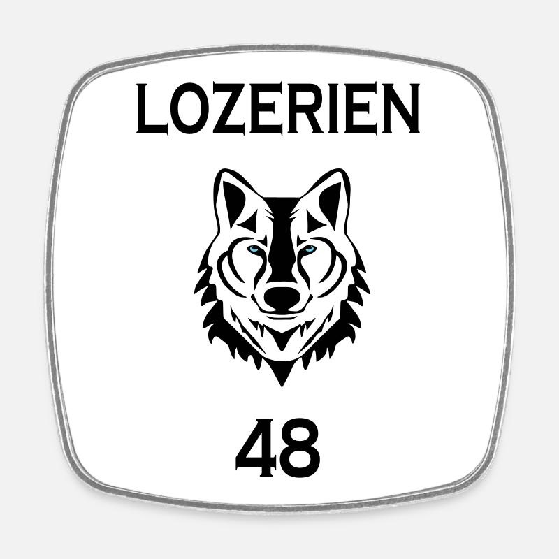 Lozérien - Magnet carré - blanc