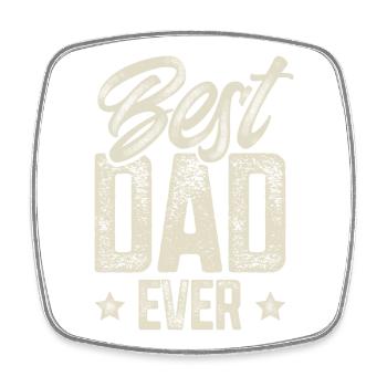Papa Vater Vatertag Bester Papa - Viereckiger Kühlschrankmagnet - Weiß - Vorne
