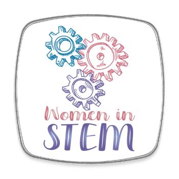 Women In Stem - Engineering - Square fridge magnet - white - Front