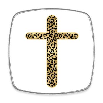 Christen - Christlicher Glaube - Kreuz - Viereckiger Kühlschrankmagnet - Weiß - Vorne