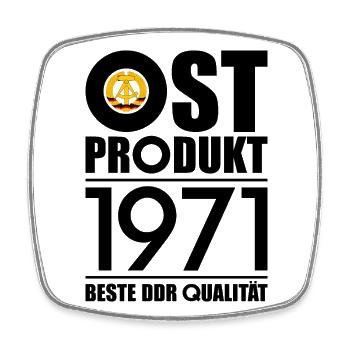 55. GEBURTSTAG OSSI OSTPRODUKT 1971 DDR - Viereckiger Kühlschrankmagnet - Weiß - Vorne