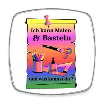 Malen und Basteln - Viereckiger Kühlschrankmagnet - Weiß - Vorne