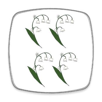 Lily of the Valley Style - Square fridge magnet - white - Front