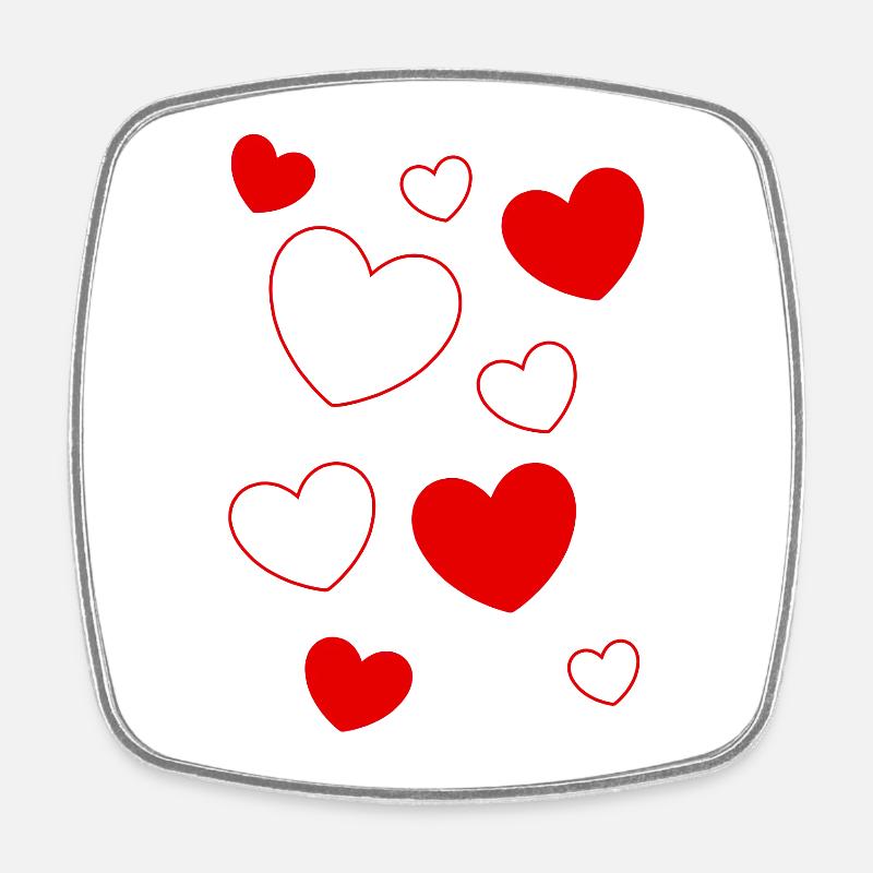 Cadeau Saint-Valentin Saint-Valentin - Magnet carré - blanc