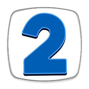 2 - Square fridge magnet - white - Front