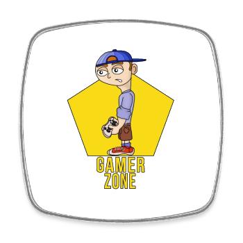 Gamer Zone - Square fridge magnet - white - Front