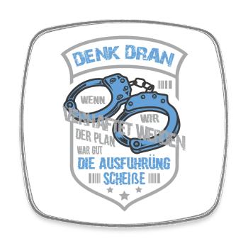 Lustige Gauner Spruch - Viereckiger Kühlschrankmagnet - Weiß - Vorne