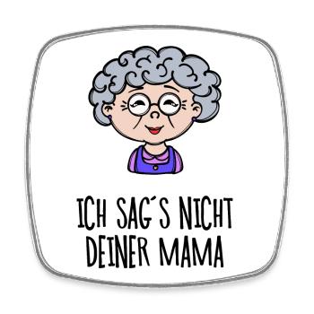 Lustig Oma Großmutter Statement Brille Alte Frau - Viereckiger Kühlschrankmagnet - Weiß - Vorne