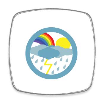 Après la pluie vient le soleil - Magnet carré - blanc - Devant