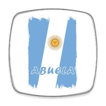 Argentinien Großmutter Design - Viereckiger Kühlschrankmagnet - Weiß - Vorne