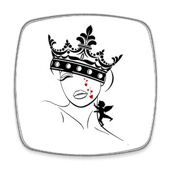 cupid tears - Square fridge magnet - white - Front