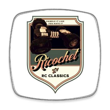 RICOCHET G4 XRC - Square fridge magnet - white - Front