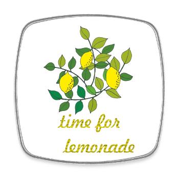time for lemonade zitronen - Viereckiger Kühlschrankmagnet - Weiß - Vorne