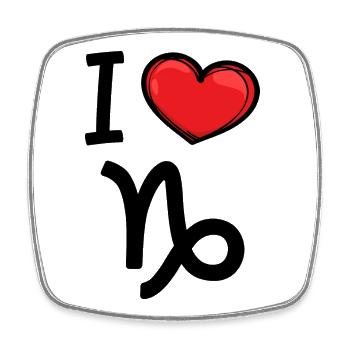 Aberglaube Horoskop Statement Steinbock Tierkreis - Viereckiger Kühlschrankmagnet - Weiß - Vorne