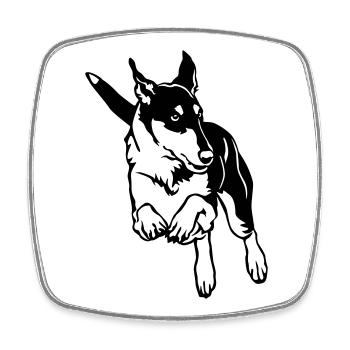 Collie - Viereckiger Kühlschrankmagnet - Weiß - Vorne