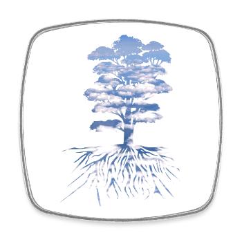 The Tree - Square fridge magnet - white - Front