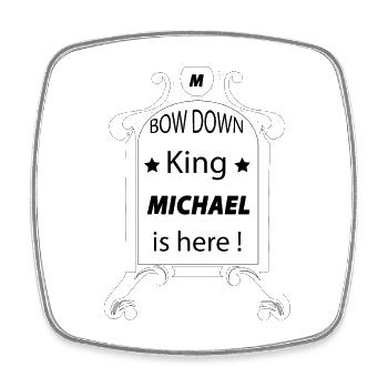 King Michael - Viereckiger Kühlschrankmagnet - Weiß - Vorne