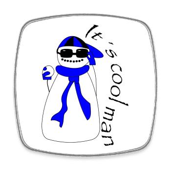 It s cool man - Viereckiger Kühlschrankmagnet - Weiß - Vorne