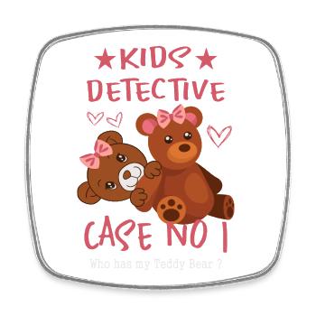 Children's Detective - Square fridge magnet - white - Front