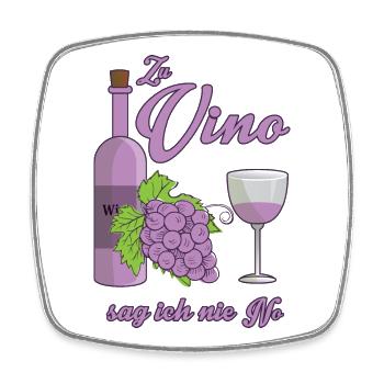 Wein Liebhaber - Viereckiger Kühlschrankmagnet - Weiß - Vorne