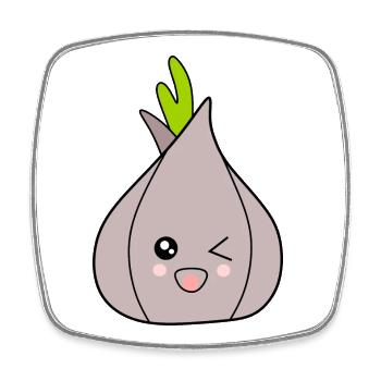 Carnival, Carnival, Costume, Onion, Garlic - Square fridge magnet - white - Front