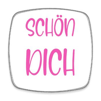 Schön dass es dich gibt - Viereckiger Kühlschrankmagnet - Weiß - Vorne